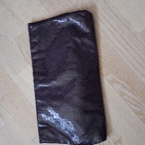 Saks Fifth Avenue Purple Snakeskin Lightweight Clutch